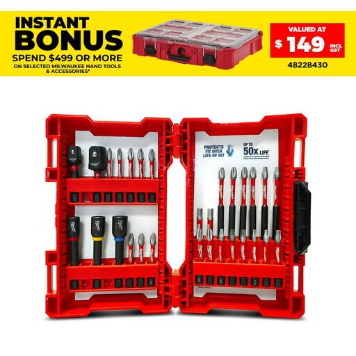 Milwaukee 48324081 29pce SHOCKWAVE Impact Driver Drill Bit Set