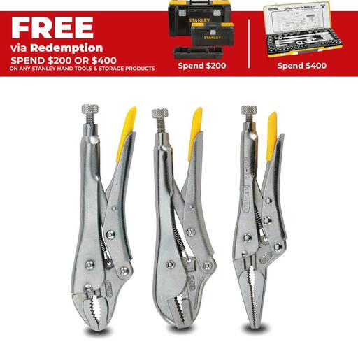 Stanley 94-960 3pce Locking Plier Set