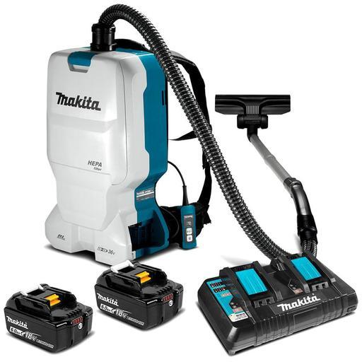 Makita DVC660G2X1 36V 18V x 2 6.0Ah Li ion Cordless Brushless 6L Backpack Vacuum Combo Kit