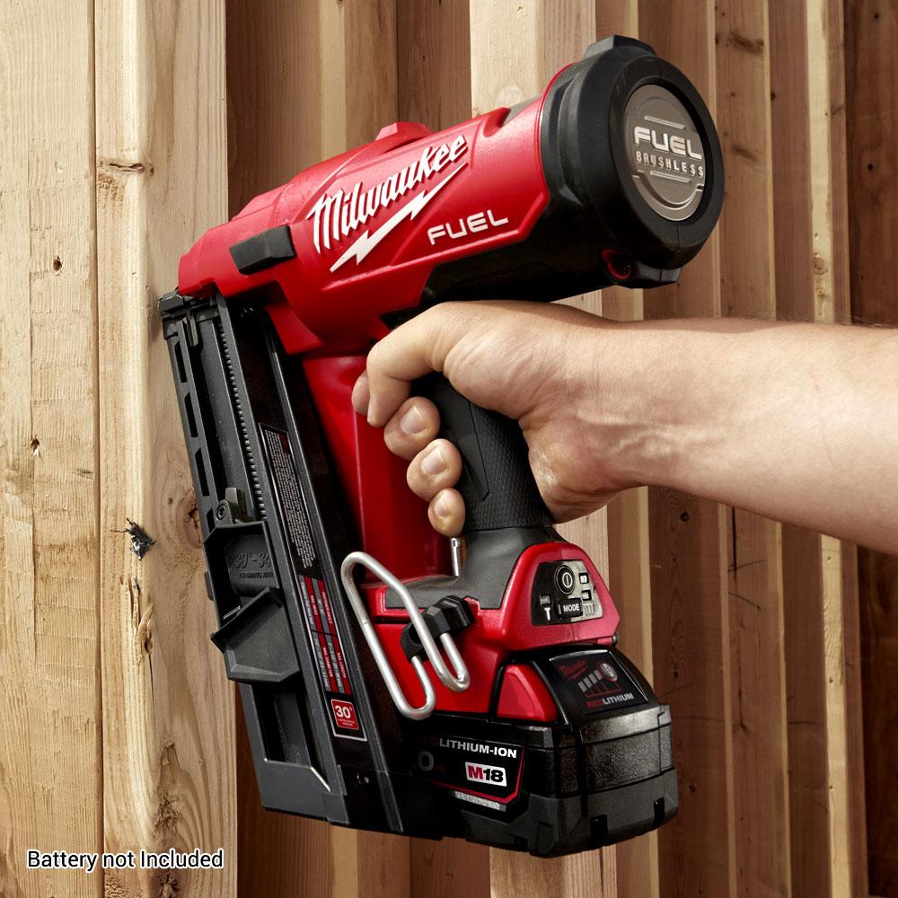 Milwaukee M18FFN 0C 18V Li ion Cordless Fuel 30 34 Framing Nailer Skin Only