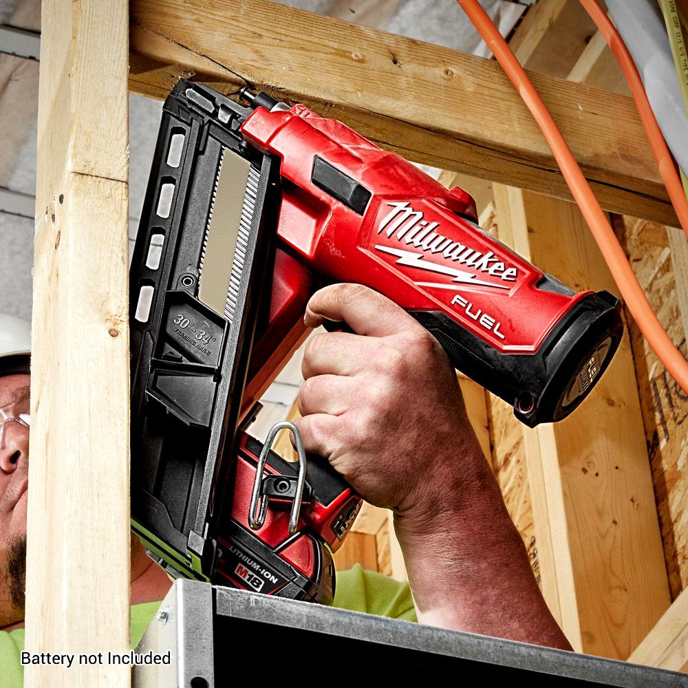 Milwaukee M18FFN 0C 18V Li ion Cordless Fuel 30 34 Framing Nailer Skin Only