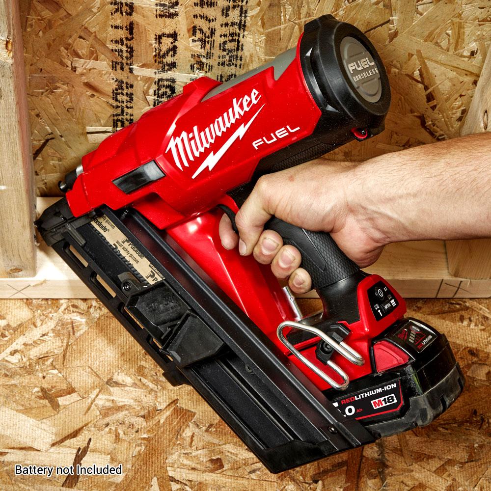 Milwaukee M18FFN 0C 18V Li ion Cordless Fuel 30 34 Framing Nailer Skin Only