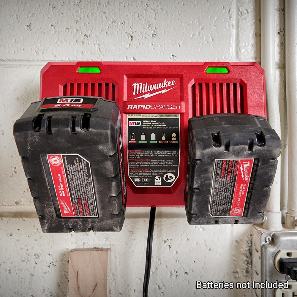 Milwaukee M18DFC 18V Li-ion Dual Bay Simultaneous Rapid Charger