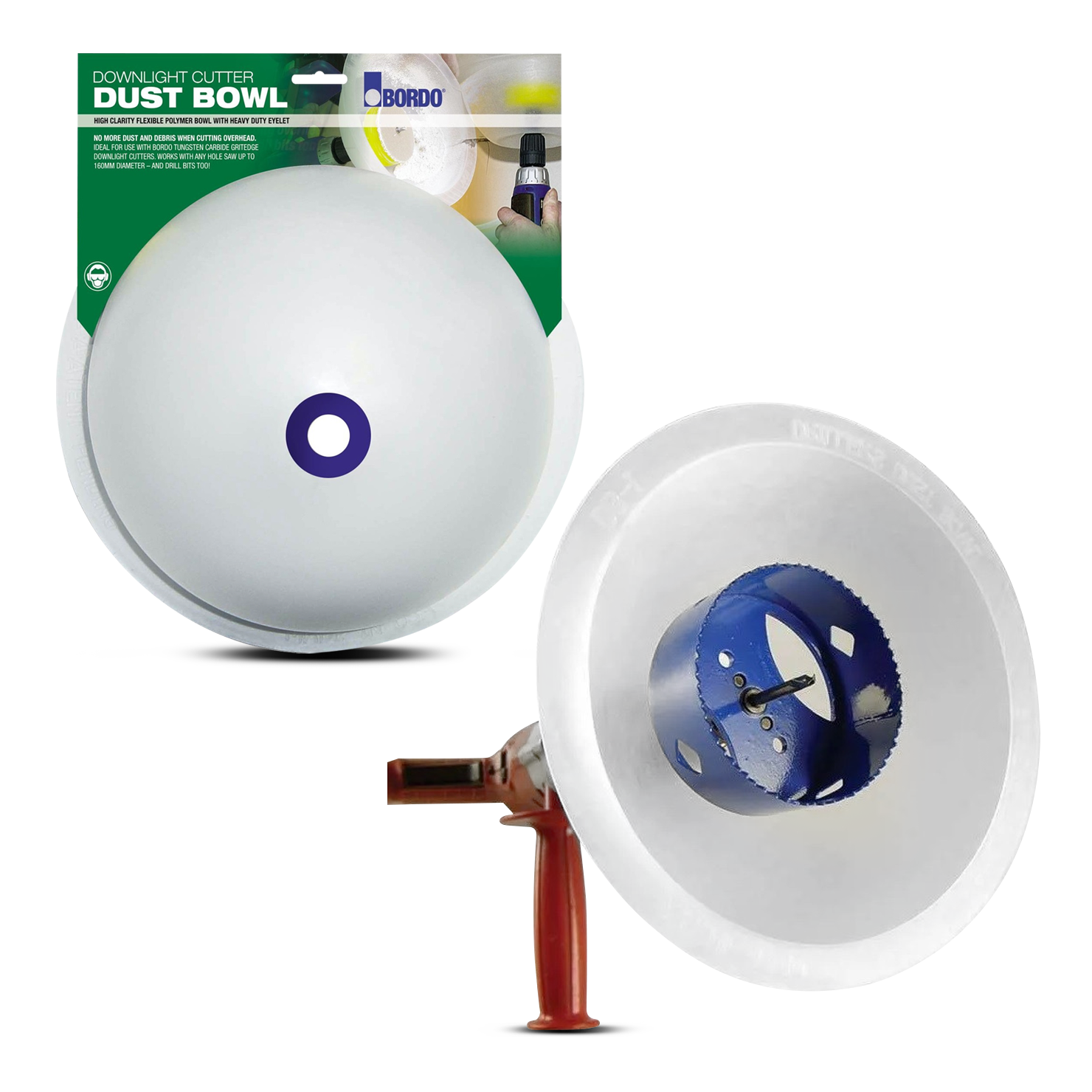 Bordo 7095 DB1 Downlight Plaster Drill Dust Debris Bowl Catcher Collector