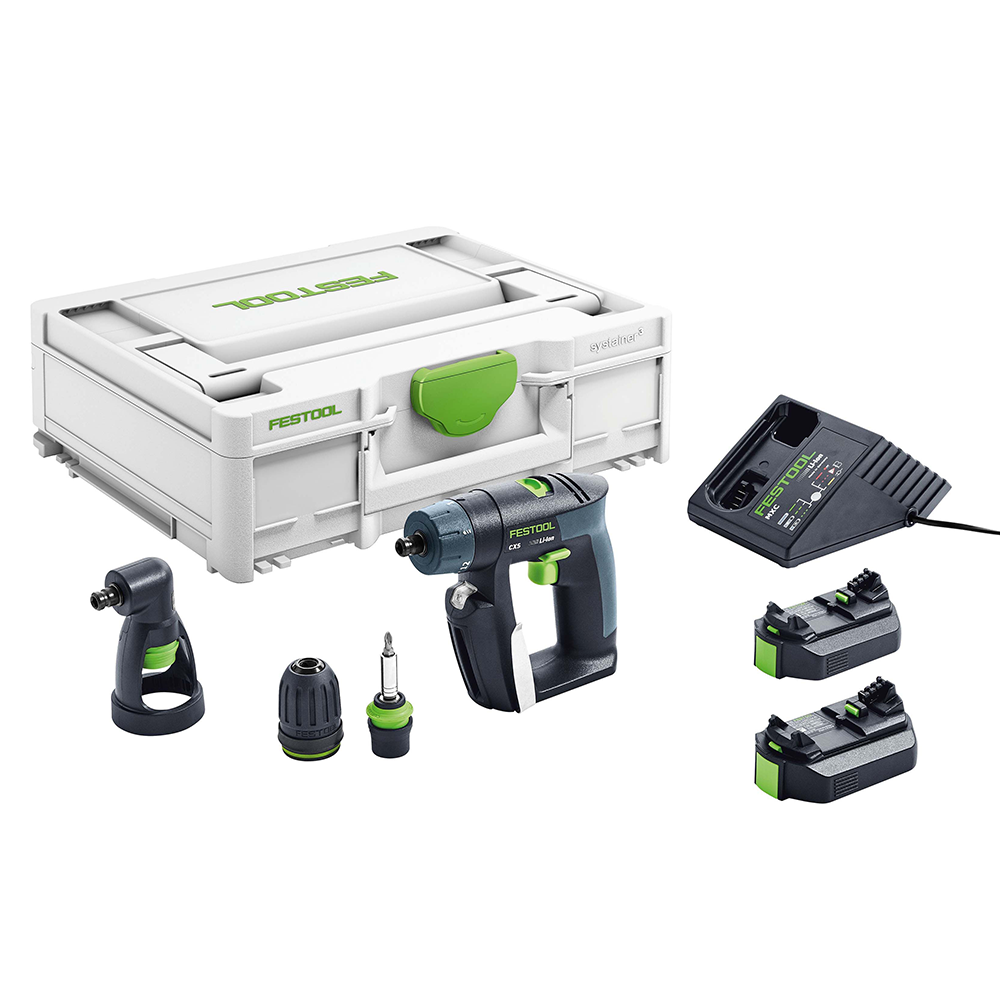 Festool CXS 2.6 Set 576097 10.8V 2.6Ah Brushless Cordless Mini Drill Set in Systainer
