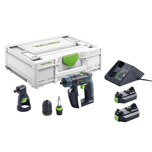 Festool CXS 2.6 Set 576097 10.8V 2.6Ah Brushless Cordless Mini Drill Set in Systainer