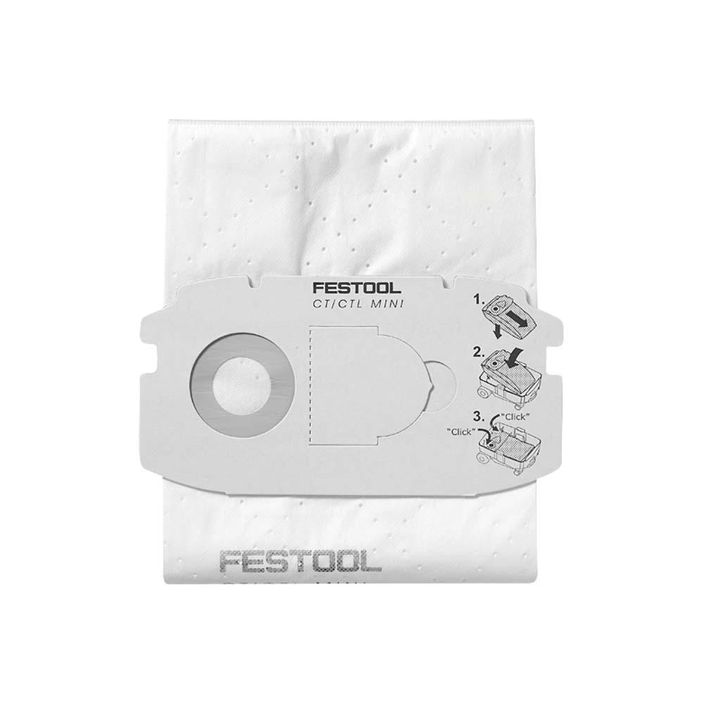 Festool SC FIS for CT MIDI 5x 498411 5 Pack Replacement SelfClean Filter Bags Suits CT MIDI