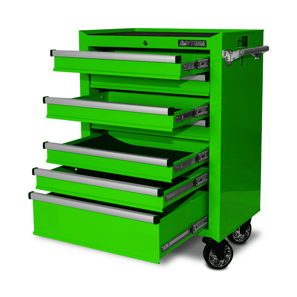 Daytona D7SLGRN 7 Drawer Bottom Tool Chest Roller Cabinet - Green