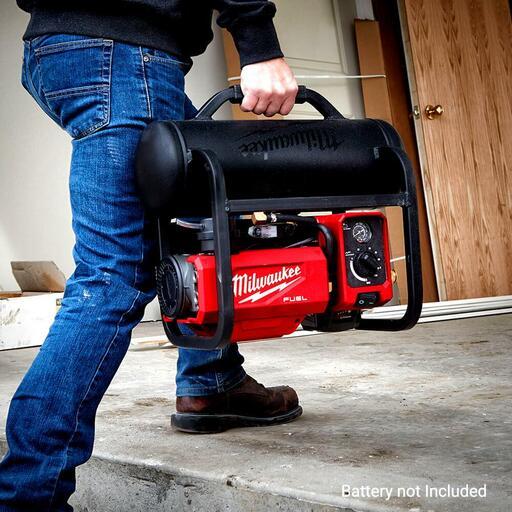 Milwaukee battery operated air compressor shop