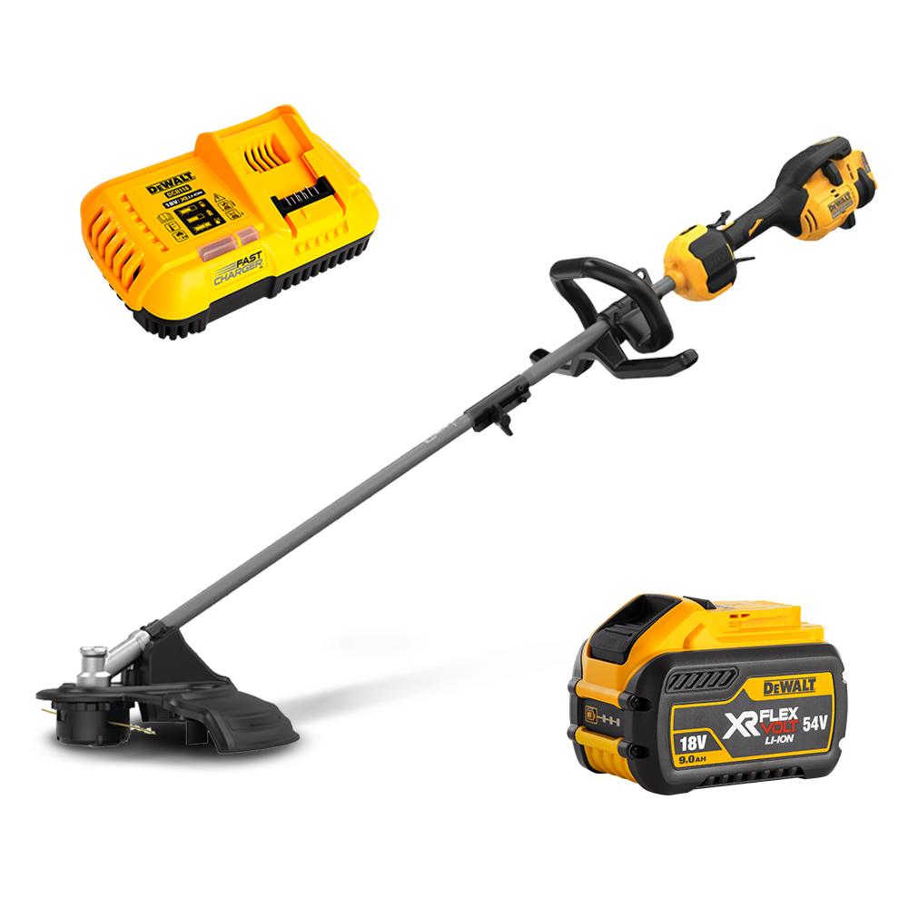 DeWalt DCMAS5713X1 XE 54V 9.0Ah Flexvolt XR Li ion Cordless Brushless Split Boom Power Head Kit with String Trimmer Attachment
