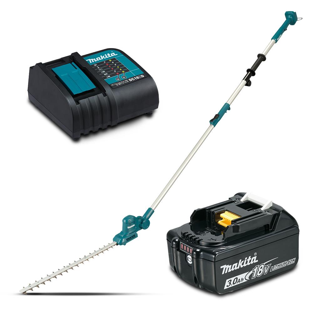 Makita DUN461WSF 18V 3.0Ah Li ion Cordless 460mm 18 Pole Hedge Trimmer Combo Kit