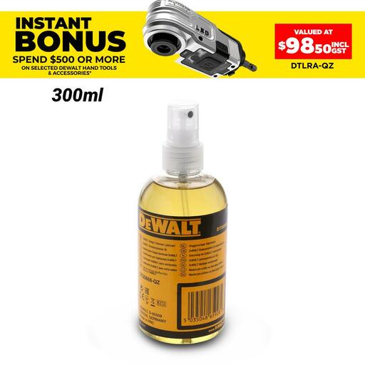DeWalt DT20666-QZ 300ml Hedge Trimmer Blade Lubricant