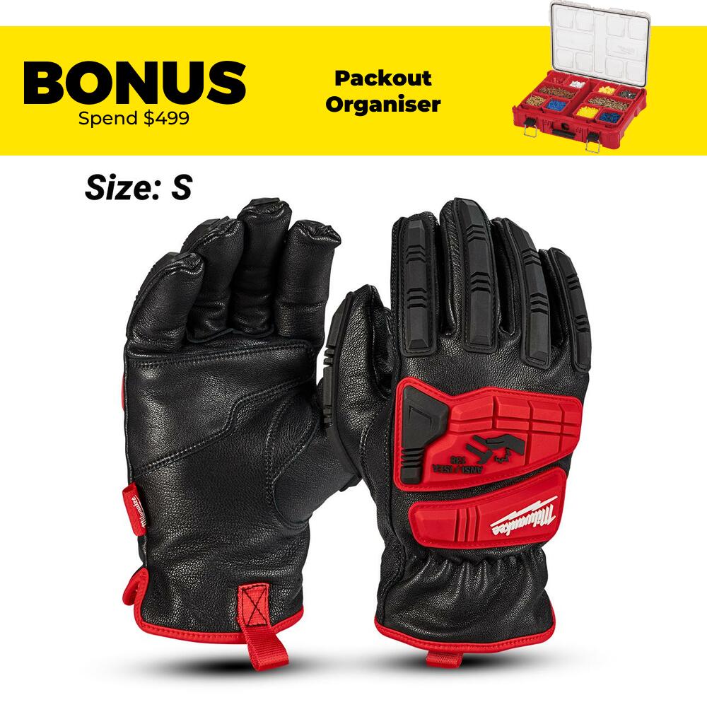 ナオヤ新品未使用CRIMIE LEATHER GLOVES Milwaukee 4822878 Impact Cut Level 5 Leather Gloves