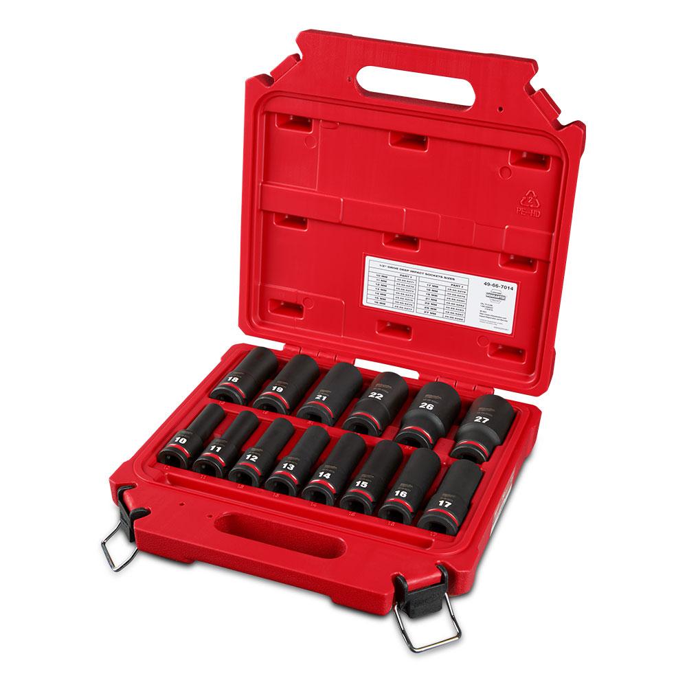 KBOISHA 1/4" Drive Magnetic Socket Set - 14-Piece Metric Deep Impact Sockets (4-15mm) - View #7