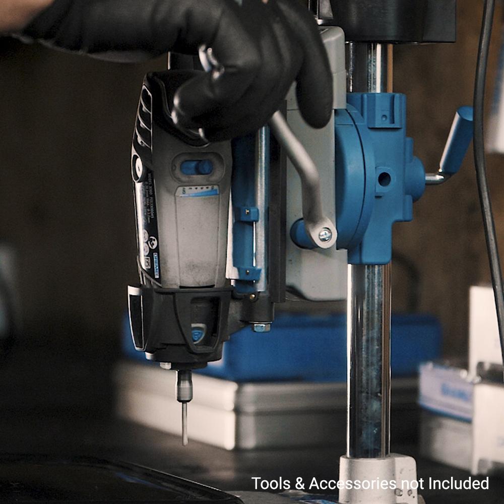 Rotary tool drill press outlet