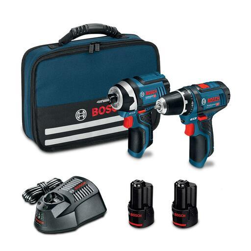 Bosch 12V SCRR 2.0Ah 0.615.990.L1G 12V 2.0Ah Li ion Cordless 2pce Combo Kit