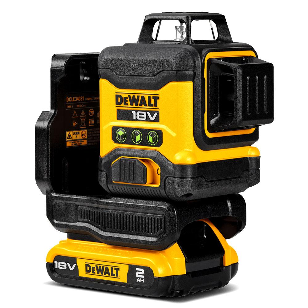DeWalt DCLE34031D1 XE 18V 2.0Ah Li ion XR Compact 3 x 360 Green Beam Multiline Laser Combo Kit