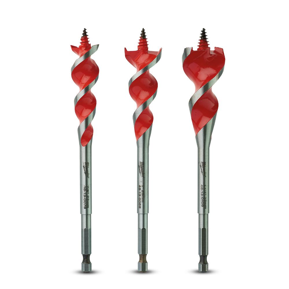 Milwaukee 48130200 3pce Speed Feed Wood Auger Drill Bit Set