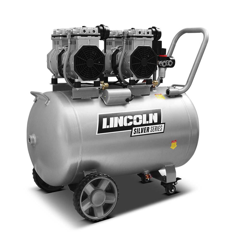 Lincoln LCS100 2200W 3.0HP 100L Silver Series Oil Free Silent Air Compressor