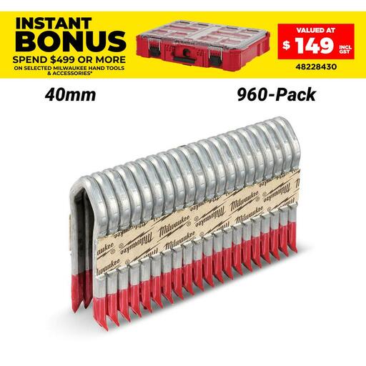 thumbnail image 2 of Milwaukee M18 Fencing Staples - 1.5" 9 Gauge Galvanized, 960 Pack | Fits Utility Fencing Stapler 2843-20 & 2843-22 2 of 4