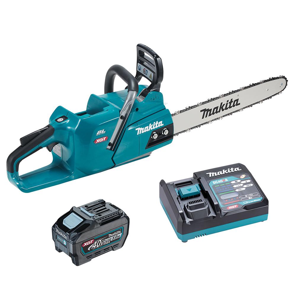 Makita UC013GT101 40V MAX 5.0Ah Li ion Cordless Brushless 450mm 18 Chainsaw Combo Kit