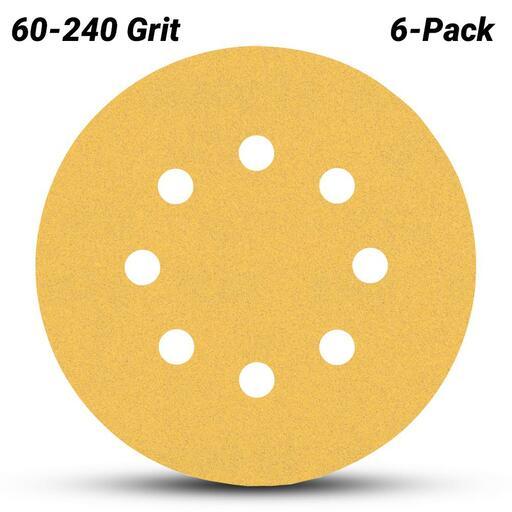 Bosch 2.608.900.812 EXPERT 6 Pack 125mm 5 60 240 Grit C470 Sandpaper Sanding Disc
