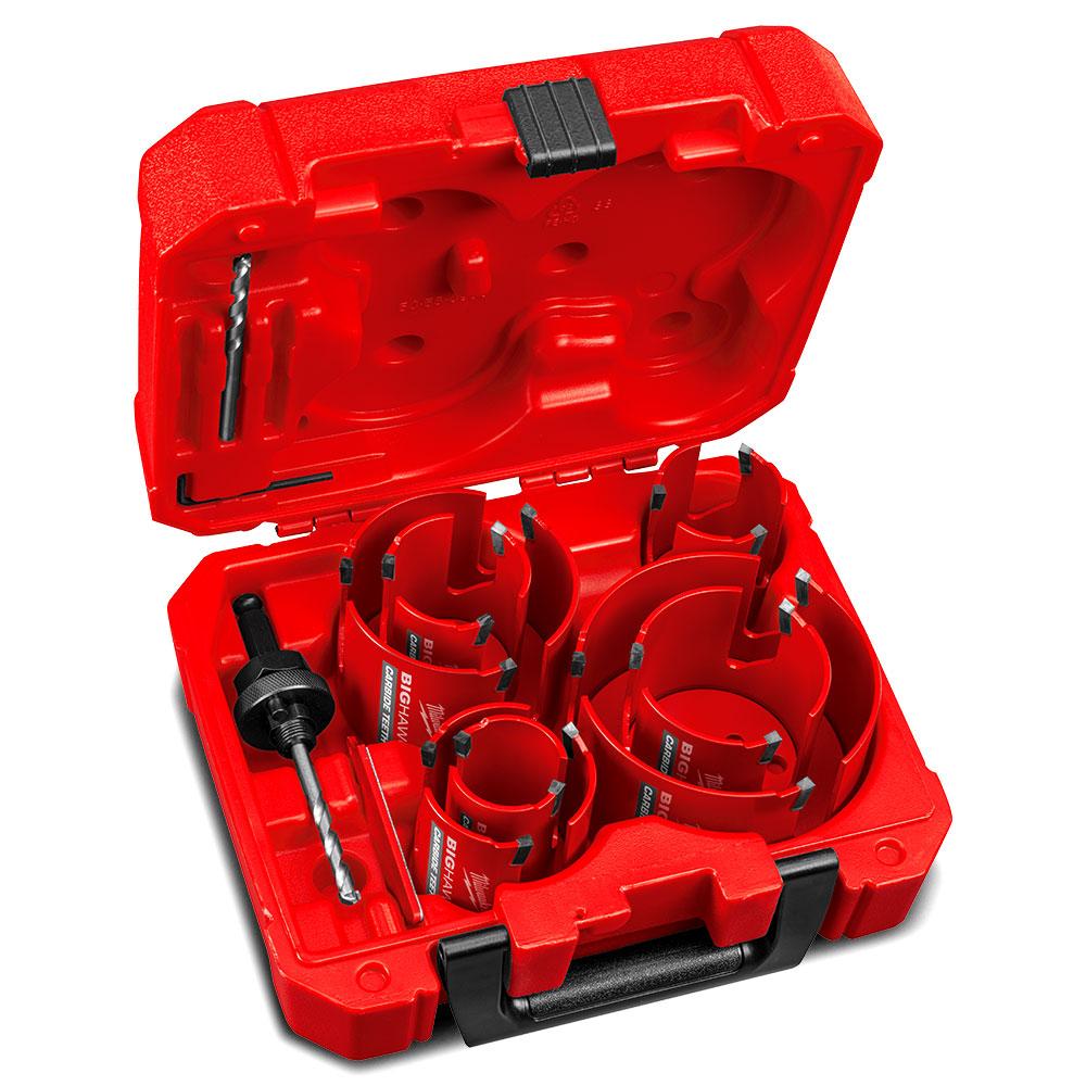 Milwaukee 49569298 10pce BIG HAWG General Purpose Carbite Teeth Hole Saw Set