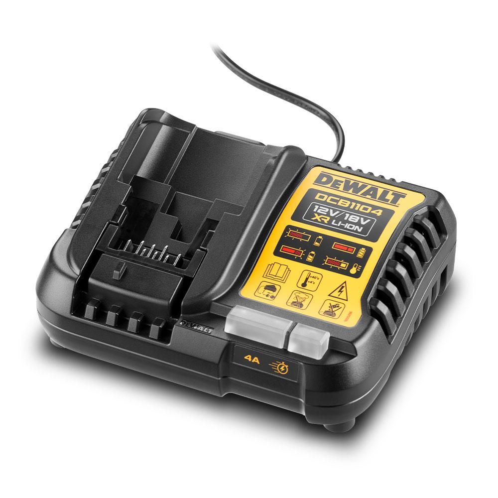 DeWalt DCB1104P2 XE 18V 5.0Ah XR Li Ion Cordless Slide Battery with Battery Charger Starter Combo Kit