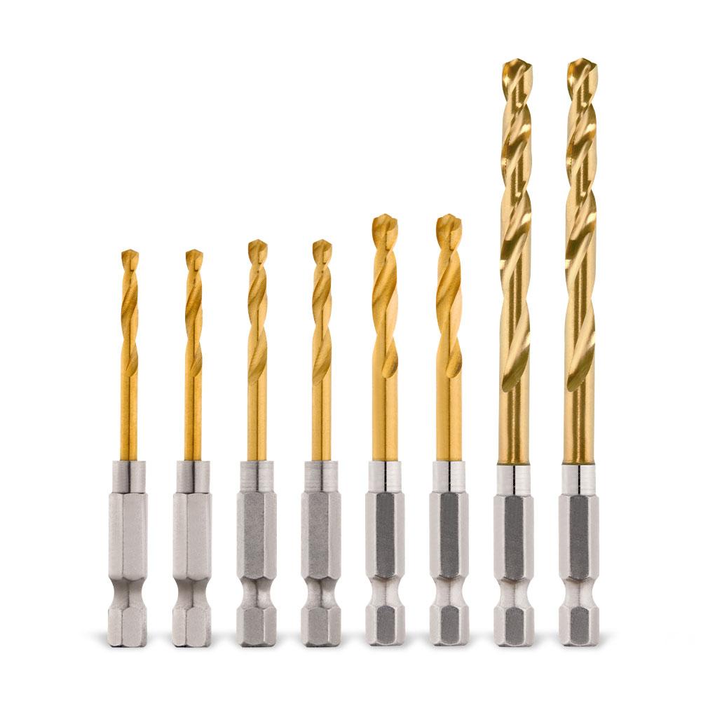 Milwaukee 48894868 8pce SHOCKWAVE Red Helix Titanium Drill Bit