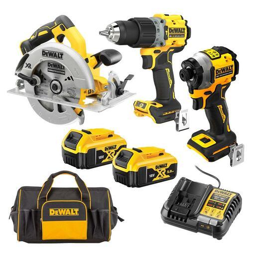 DeWalt DCZ321P2 XE 18V 5.0Ah XR Cordless Brushless 3pce Combo Kit