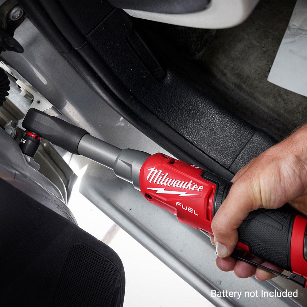 Milwaukee M12FHIR14LR0 12V Li ion Cordless Fuel 1 4 Drive Extended Reach Ratchet Skin Only