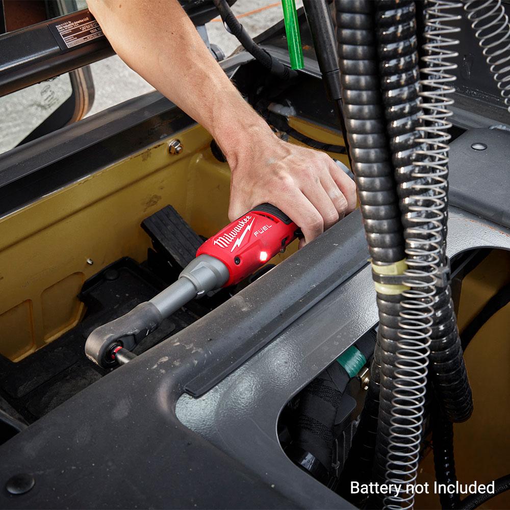 Milwaukee M12FHIR14LR0 12V Li ion Cordless Fuel 1 4 Drive Extended Reach Ratchet Skin Only