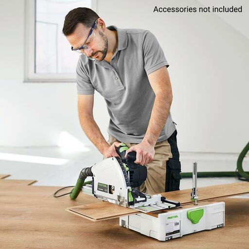 Festool TS 60 KEBQ Plus FS 577419 1500W 168mm 6 1 2 Brushless Plunge Cut Saw with 1400mm Guide Rail